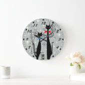 Retro atoomera middeneeuwse moderne kool grote klok (Huis)