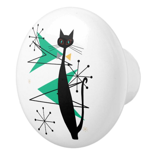 Retro atoomera middeneeuwse moderne kool keramische knop (Rechts)