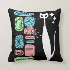 Retro atoomera middeneeuwse moderne kool kussen