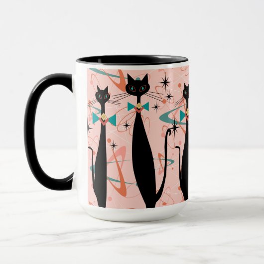 Retro atoomera middeneeuwse moderne kool mok (Links)