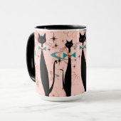 Retro atoomera middeneeuwse moderne kool mok (Voorkant links)