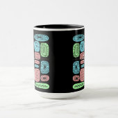 Retro atoomera middeneeuwse moderne kool mok (Midden)