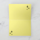 Retro atoomera middeneeuwse moderne kool notitiekaartje (Binnen)