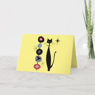 Retro atoomera middeneeuwse moderne kool notitiekaartje