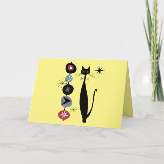 Retro atoomera middeneeuwse moderne kool notitiekaartje (Voorkant)