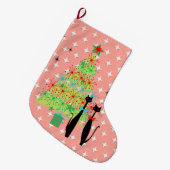 Retro atoomera middeneeuwse moderne koude vacht grote kerstsok (Voorkant (Hangend))