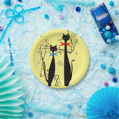 Retro atoomera middeneeuwse moderne koude vacht papieren bordje (Feest)