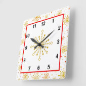 Retro atoomgrafisch vierkante klok (Hoek)