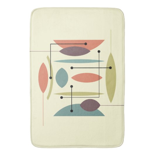 Retro atoomhep Abstract Badmat (Voorkant Verticaal)