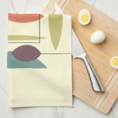 Retro atoomhep Abstract Theedoek (Quarter Fold)