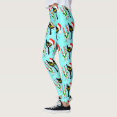 Retro atoomkat midden eeuw moderne Kerstmis Leggings (Links)