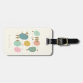 Retro atoomleeftijd Mid Mod MCM geometrisch met na Bagagelabel (Voorkant horizontaal)