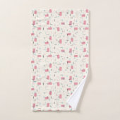 Retro atoomroze set handdoeken (Handdoek)