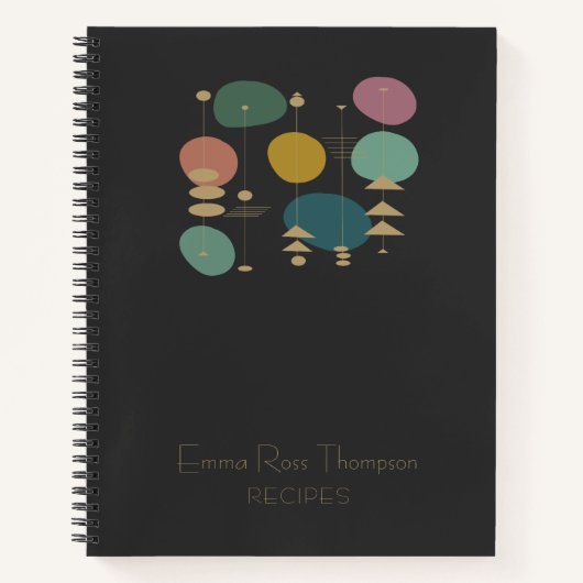 Retro atoomruimte middeleeuwse moderne ontvangst notitieboek (Voorkant)