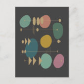 Retro atoomruimtetijdperk midden eeuw modern briefkaart (Voorkant)