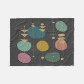 Retro atoomruimtetijdperk midden eeuw modern fleece deken (Voorkant (Horizontaal))
