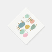 Retro atoomruimtetijdperk midden eeuw modern servet (Hoek)