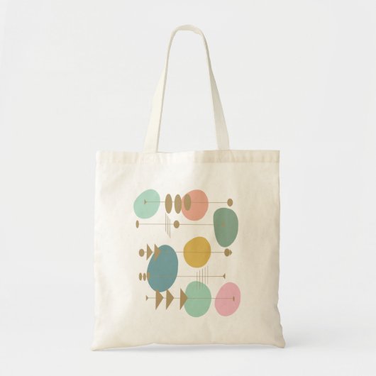 Retro atoomruimtetijdperk midden eeuw modern tote bag (Voorkant)
