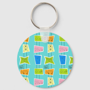 Retro AtoomSleutelhanger van de Button van de Sleutelhanger