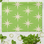 Retro atoomsterpatroon op kalkgroen theedoek (Gevouwen)