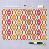 Retro atoomsterren in het middeleeuwse ogeenpatroo tissuepapier (Craft)