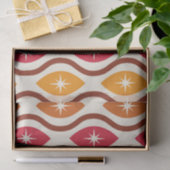 Retro atoomsterren in het middeleeuwse ogeenpatroo tissuepapier (Geschenk)