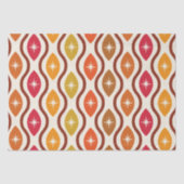 Retro atoomsterren in het middeleeuwse ogeenpatroo tissuepapier (Voorkant)