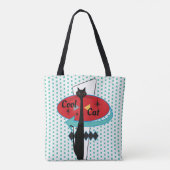 Retro atoomtijdperk midden eeuw moderne klettenkra tote bag (Achterkant)