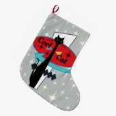 Retro atoomtijdperk midden midden midden midden mo grote kerstsok (Voorkant (Hangend))