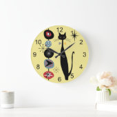 Retro atoomtijdperk midden midden midden midden mo grote klok (Huis)