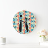 Retro atoomtijdperk midden midden midden midden mo grote klok (Huis)