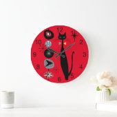 Retro atoomtijdperk midden midden midden midden mo grote klok (Huis)