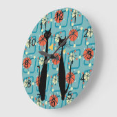 Retro atoomtijdperk midden midden midden midden mo grote klok (Hoek)