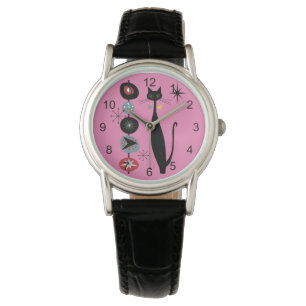 Retro atoomtijdperk midden midden midden midden mo horloge