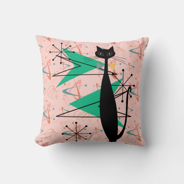 Retro atoomtijdperk midden midden midden midden mo kussen (Voorkant)