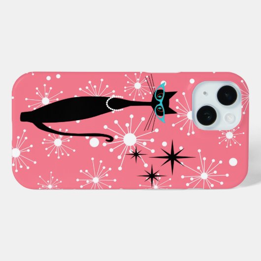 Retro atoomtijdperk midden midden midden moderne M Case-Mate iPhone Case (Achterkant (horizontaal))