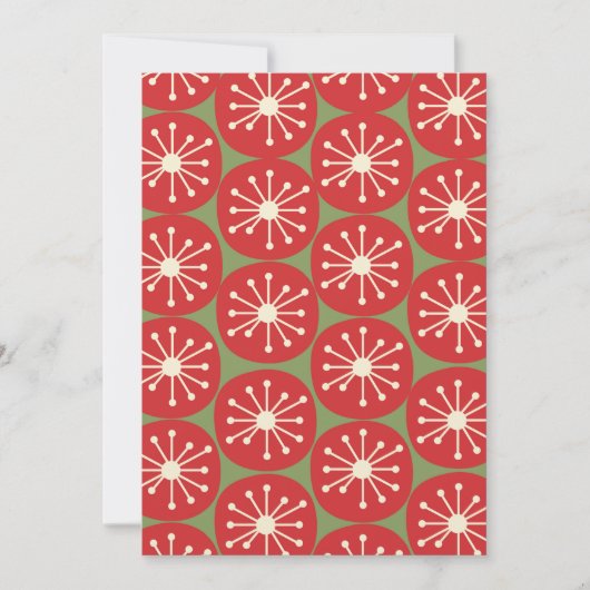 Retro atoomtijdperk Mideeuw Moderne kerstfeest Kaart (Voorkant)