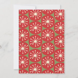 Retro atoomtijdperk Mideeuw Moderne kerstfeest Kaart