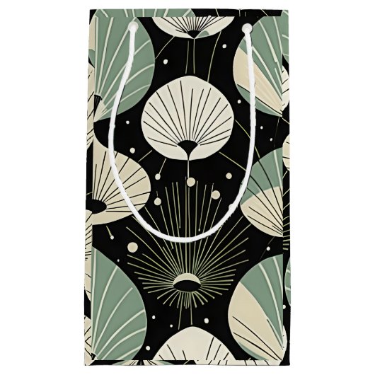 Retro atoomtijdperk minimaal modern patroon klein cadeauzakje (Voorkant)