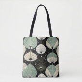 Retro atoomtijdperk minimaal modern patroon tote bag (Voorkant)