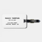 Retro atoomtijdperk Starburst patroon midden eeuw Bagagelabel (Achterkant horizontaal)