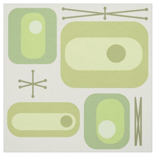 retro-atoomtijdvormen Chartreuse Stof (Swatch)