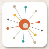 Retro-atoomuitbarsting midden eeuw bier onderzetter (Voorkant)