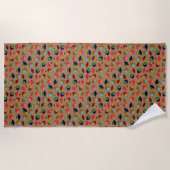 Retro atoomvormen strandlaken (Voorkant)