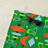 Retro atoomvormen strandlaken (In situ)