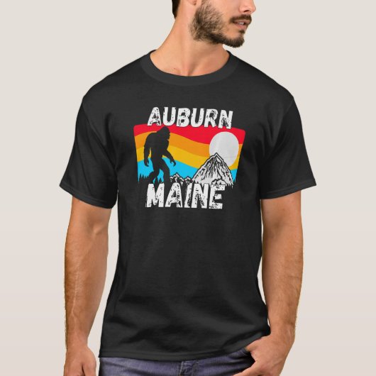 Retro Auburn ME Maine City Apparel Souvenir 1 T-shirt (Voorkant)