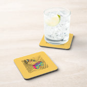 Retro audio boombox. bier onderzetter (Rechterzijde)