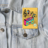 Retro audio boombox. button (Insitu)