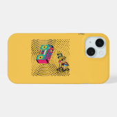 Retro audio boombox. iPhone 15 case (Achterkant horizontaal)
