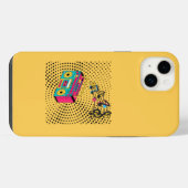 Retro audio boombox. iPhone hoesje (Achterkant horizontaal)
